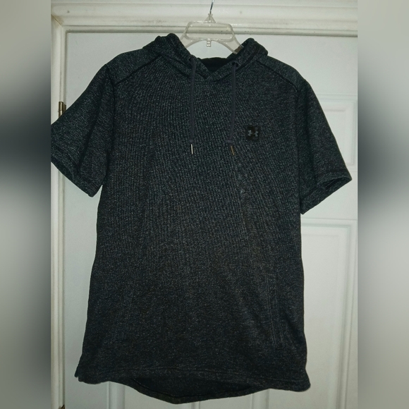Under Armour Men's Charcoal Short Sleeve Hoodie XL - Picture 2 of 4